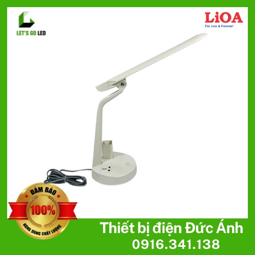 Đèn bàn kiểu dọc LiOA có ổ cắm đa năng & Hộp bút Đổi màu