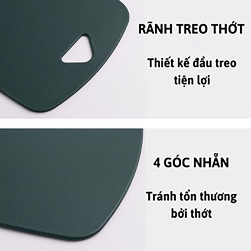 Combo 3 Thớt Nhựa Lúa Mạnh - Thớt Kháng Khuẩn ECOCO Hàng Loại 1 Chất Lượng Cao