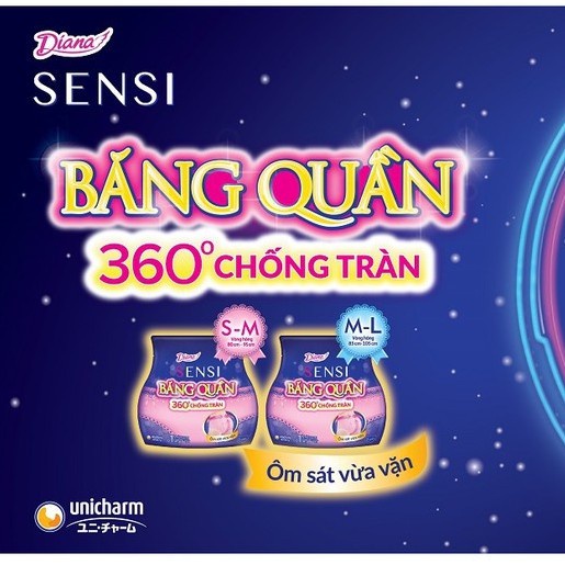 Tã Quần Người‪ Lớn Diana Sensi 360 Độ Chống Tràn đủ size (2​ Cái)