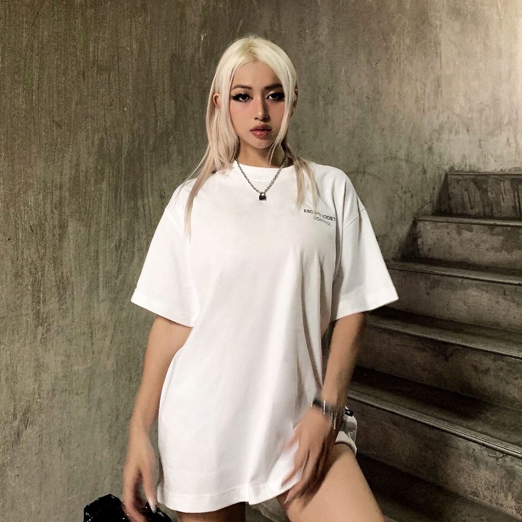 ÁO THUN BASIC 𝗘𝗦𝗖𝗔𝗣𝗘𝗚𝗔𝗡𝗚 𝗧𝗘𝗘 - ĐEN/TRẮNG