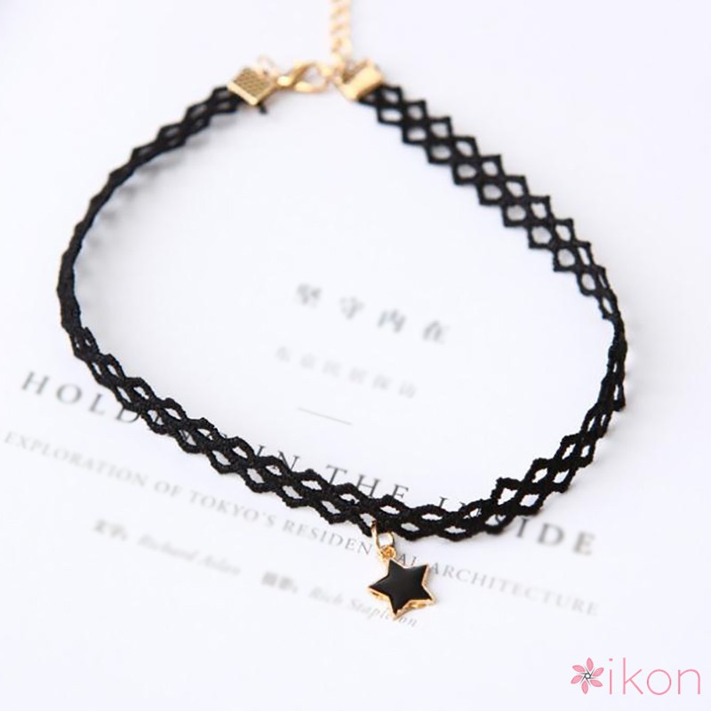 Vòng cổ choker ren hình ngôi sao năm cánh thời trang cho nữ