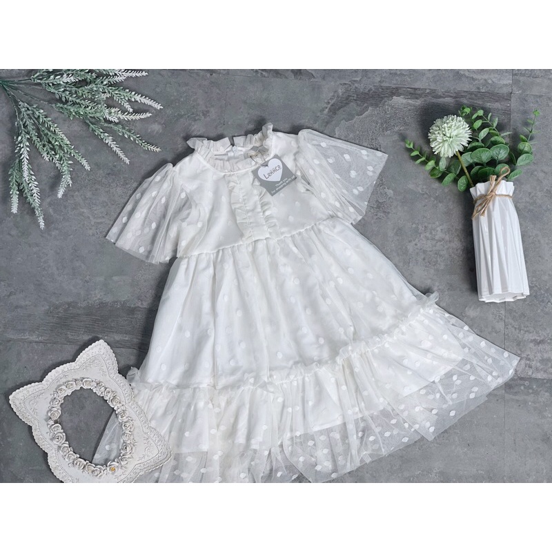Váy tutu trắng Lennco cho bé gái