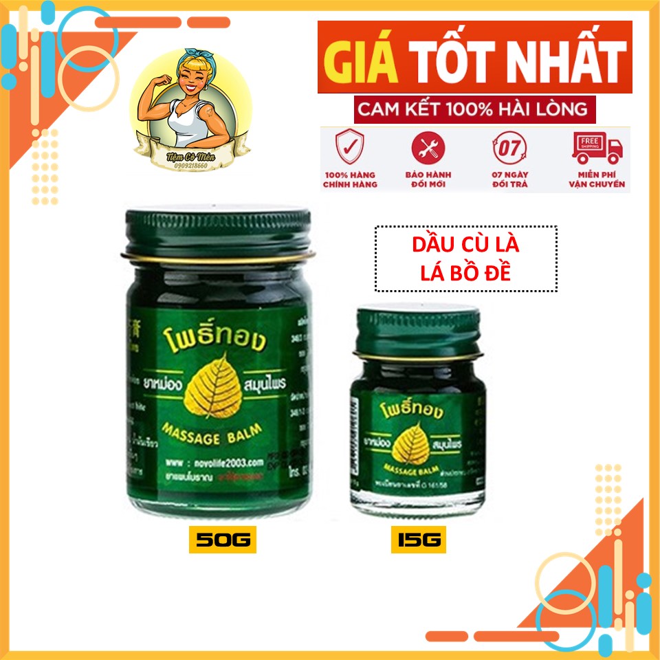 [Hàng Chuẩn Thái] Dầu cù là lá bồ đề Thái Lan Đủ Size 15gr - 50gr - Hương thơm đặc trưng rất dễ chịu