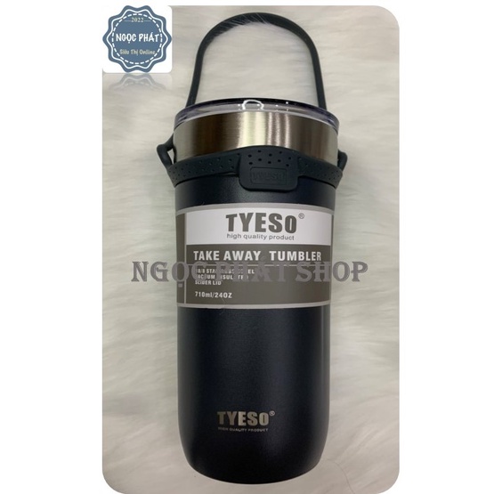 Ly giữ nhiệt TYESO 710ML có quai xách