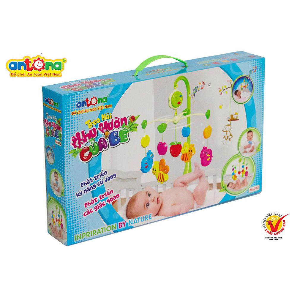 Kệ treo nôi Khu vườn của bé loại có nhạc ru - Hàng Antona Việt Nam cao cấp - Hộp đẹp Hàng Candy Kids Hàng Candy Kids