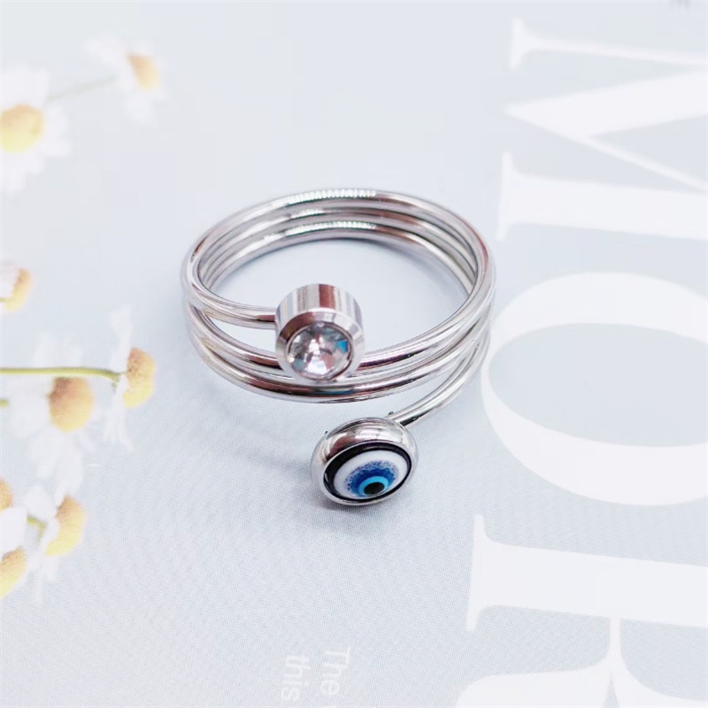 Nhẫn RINHOO FRIENDSHIP từ thép không rỉ mặt mắt quỷ thời trang cho nam nữ