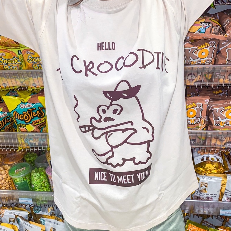 Áo thun Unisex tay lỡ cotton local brand HIDANZ - I'm Crocodile