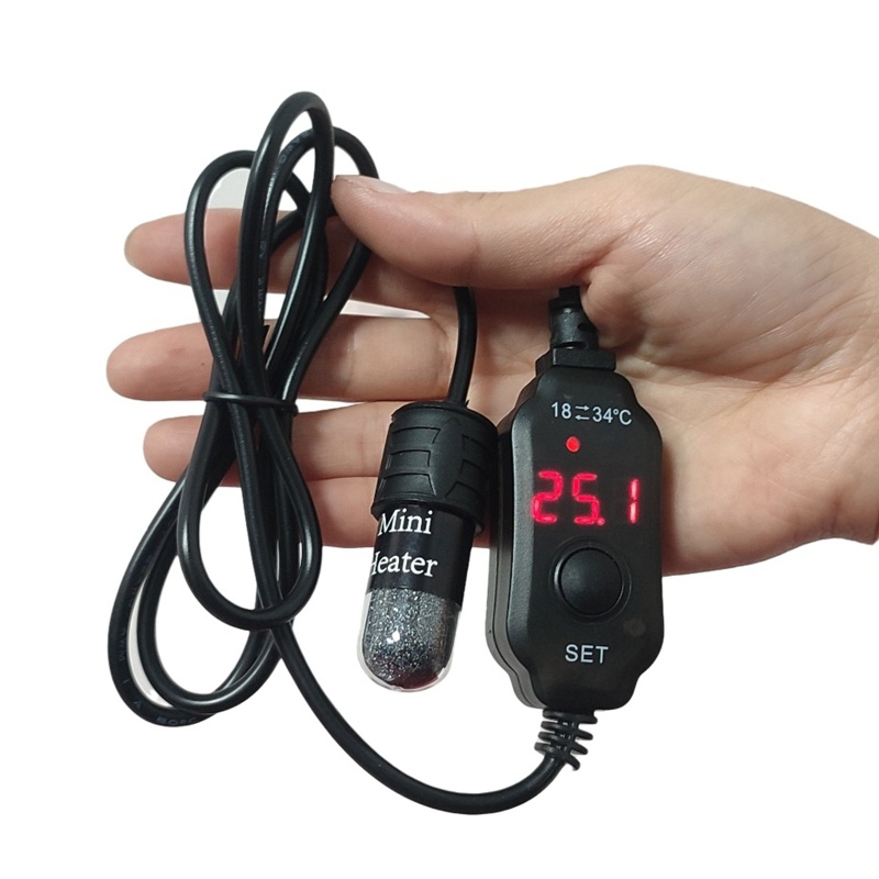 Abo mini aquarium heater fish for tank máy sưởi chìm màn hình nhiệt độ sạc usb phạm vi có thể điều chỉnh 64 4-93 2 °C
