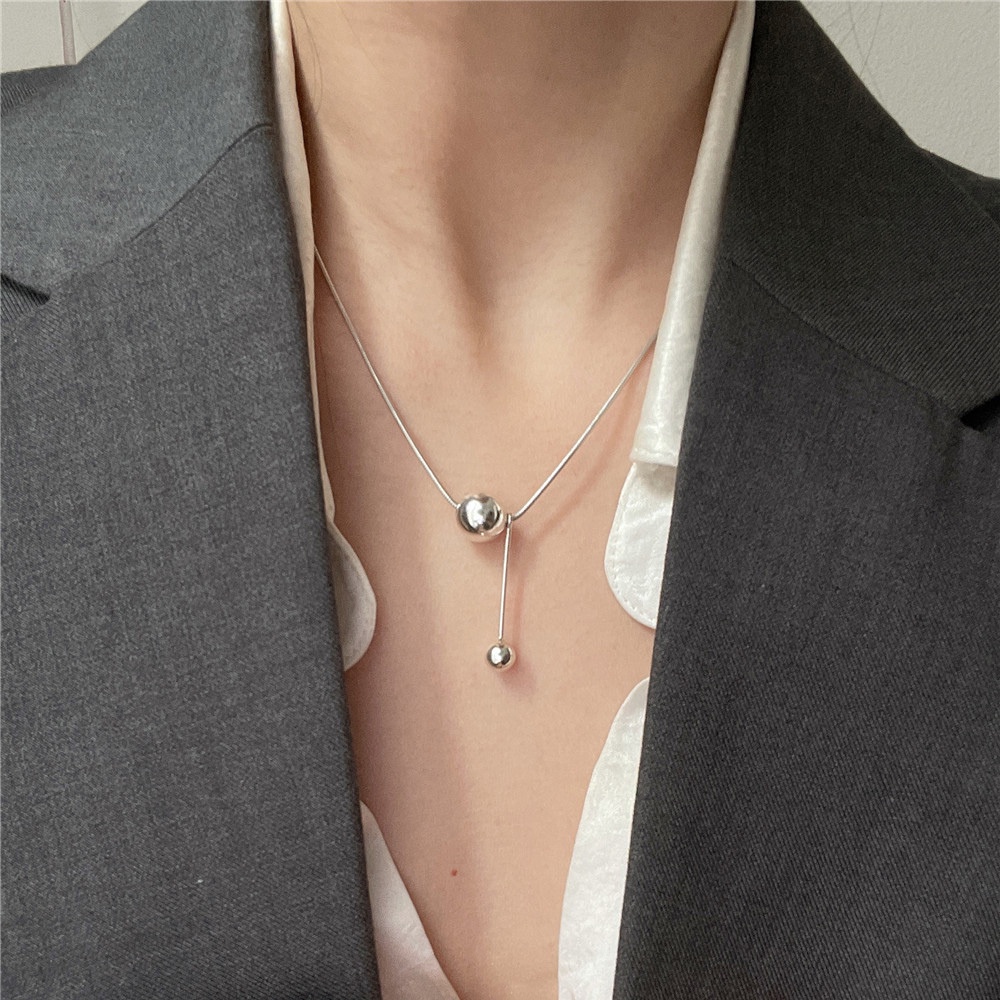 Dây chuyền chuỗi hạt tròn phong cách hip hop thời trang