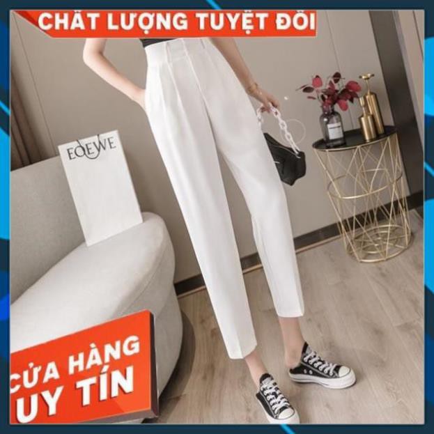 Quần baggy, quần baggy nữ cạp cao 3 khuy chất tuyết mưa cao cấp tôn dáng trẻ trung năng động