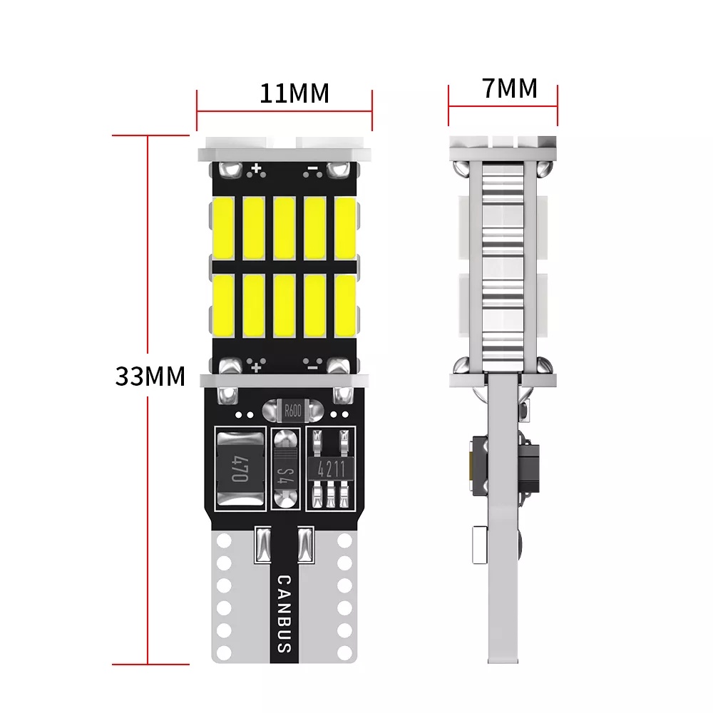 Bóng đèn LED T10 W5W 194 4014SMD T15 W16W 12V chuyên dụng dành cho xe hơi