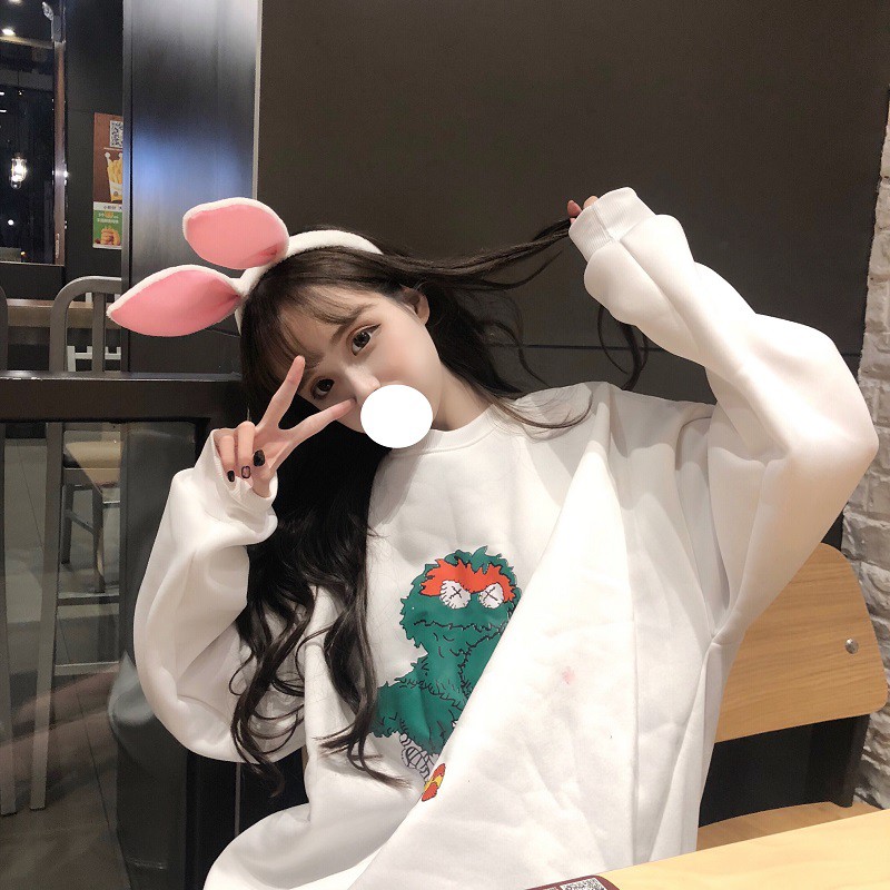 [KEM ẢNH THẬT Ở CUỐI] A131 ÁO NỈ ULZZANG MONSTER | BigBuy360 - bigbuy360.vn