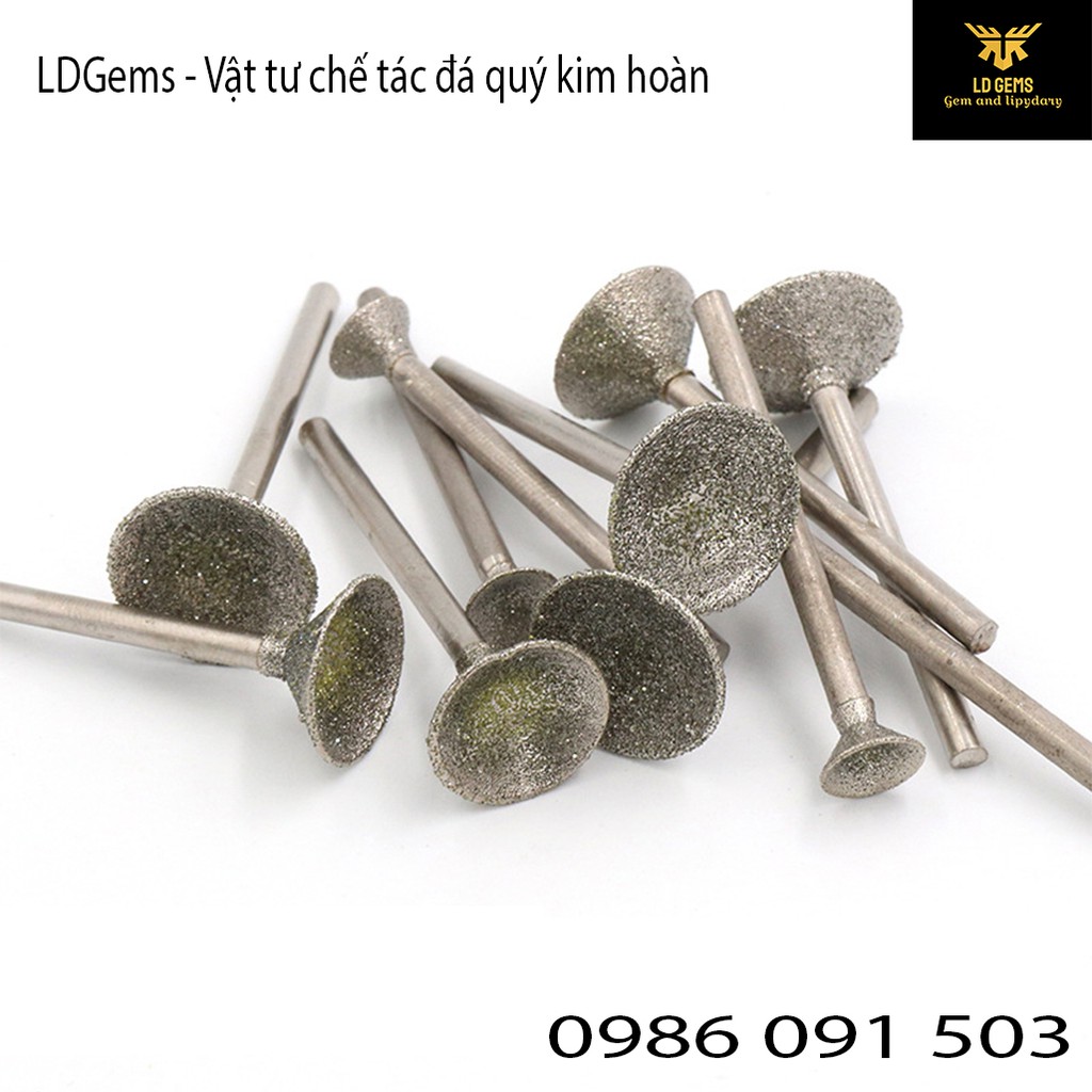 10 mũi úp (MÃ Q) Cốt 2.35mm  chuyên dụng mài, chạm, khắc tượng ngọc, đá quý, đá thô, đá cảnh