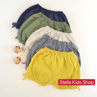 Quần đùi bé gái vải thô cotton mềm êm