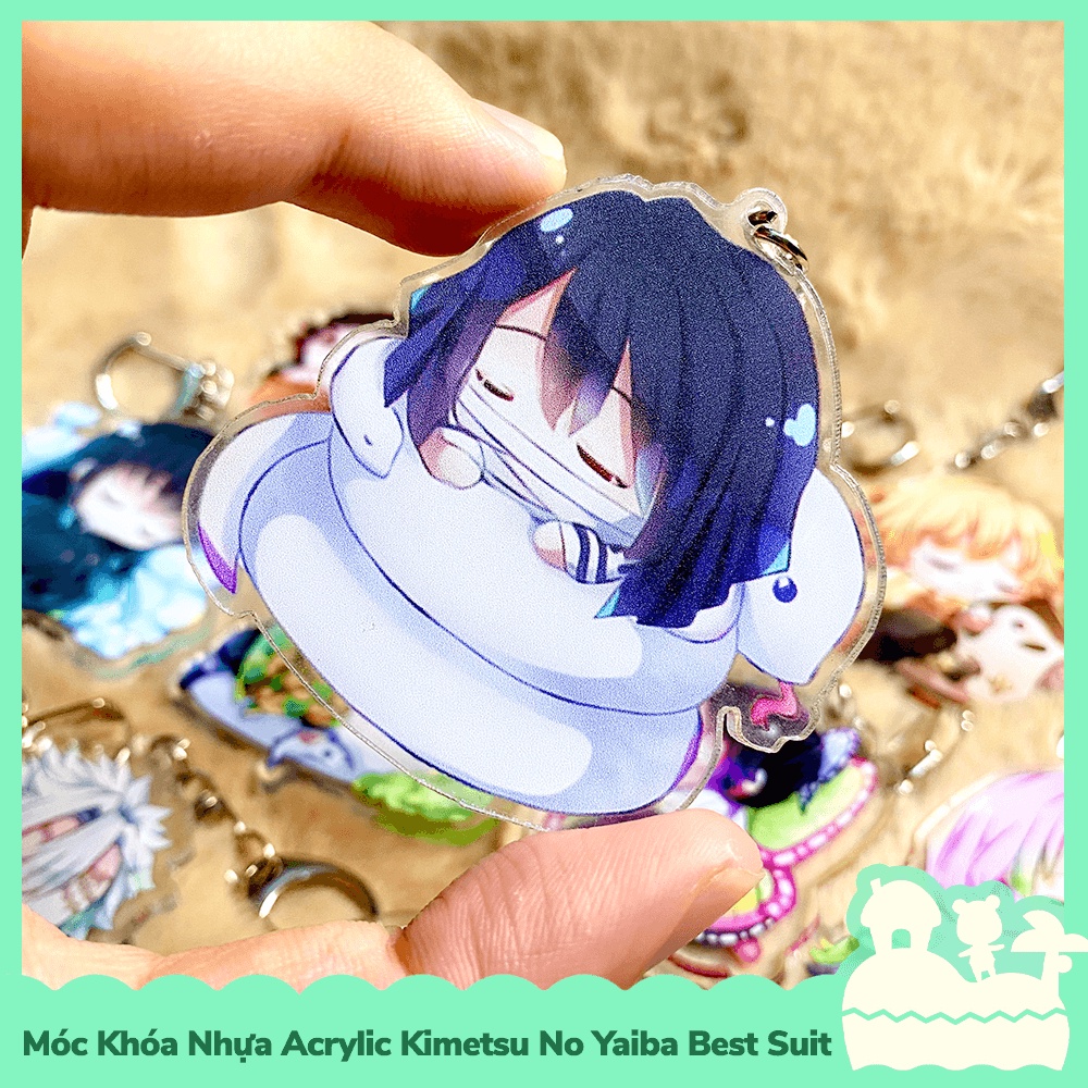 [Sẵn VN - NowShip] Móc Khóa Keychain Acrylic Nhựa Trong Anime Manga Kimetsu No Yaiba Demon Slayer Pillow Good Sleep