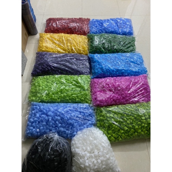 100 Nắp chai nhựa nhiều màu - thủ công mầm non