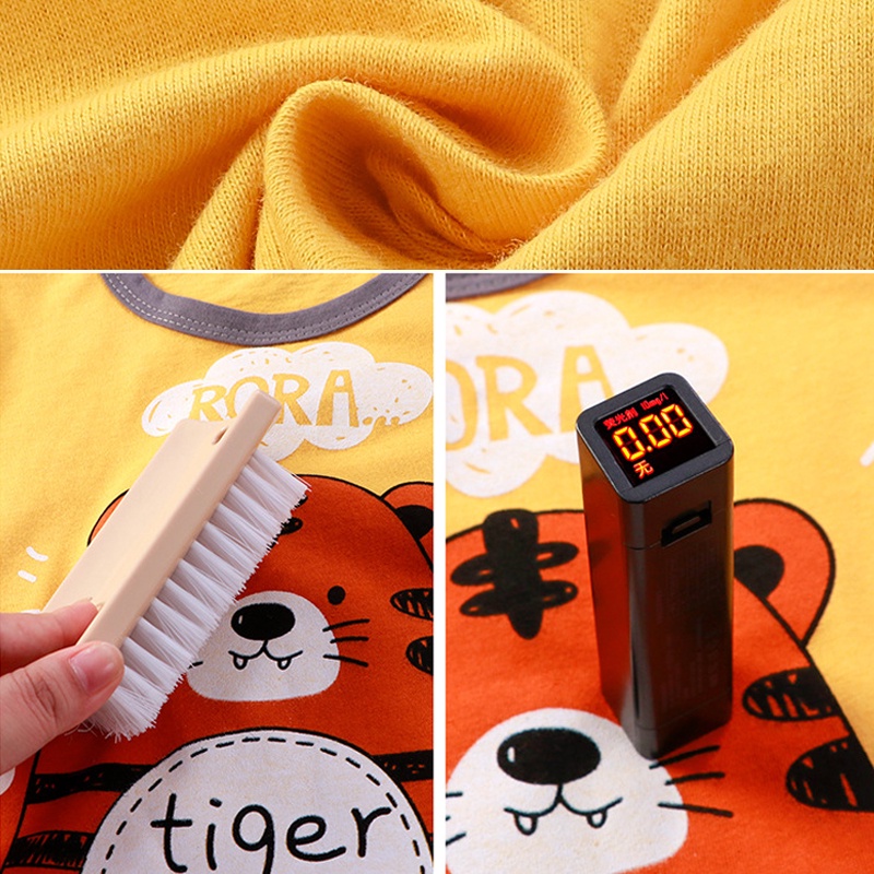 Bộ Áo Thun Tay Ngắn 100% Cotton In Họa Tiết Động Vật Hoạt Hình + Quần Dài Thời Trang Mùa Hè Cho Bé Trai 1-7 Tuổi