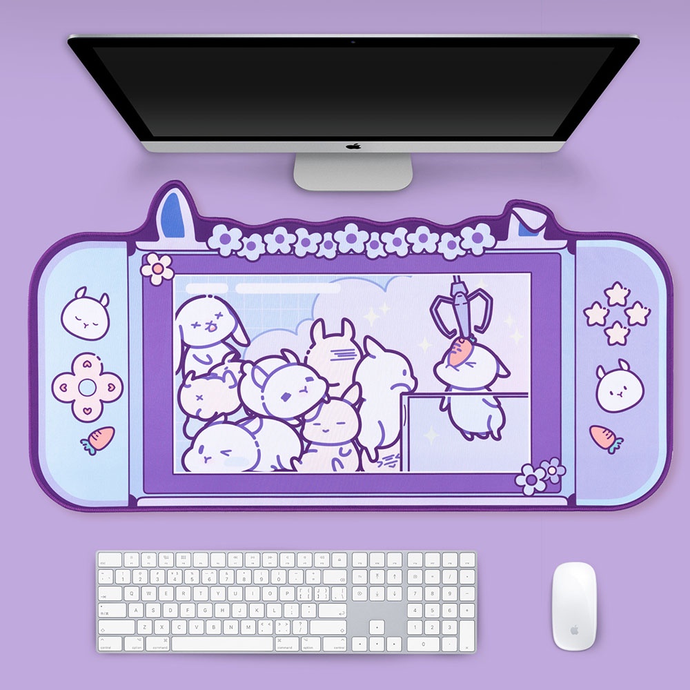 Tấm lót chuột chơi game chống trượt hình máy chơi game Nintendo Switch in họa tiết hoạt hình dễ thương