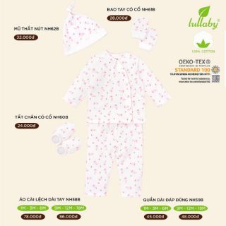 Bộ Bao tay chân có cổ Lullaby