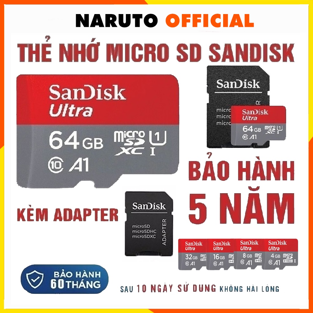 Thẻ nhớ MicroSDHC 64GB 32GB SanDisk Ultra Class 10 667x 100MB/s