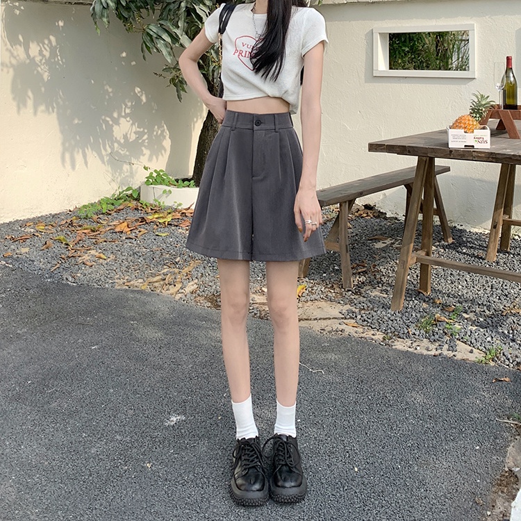 Quần Short Nữ Lưng Cao Ống Rộng Thời Trang Hàn Quốc