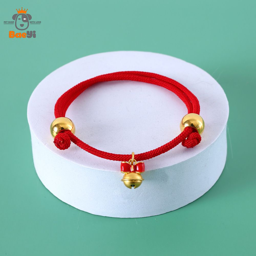 Vòng cổ cho mèo đơn giản đính kèm chuông, có 3 màu, Phụ kiện thú cưng - BaeYi Petshop