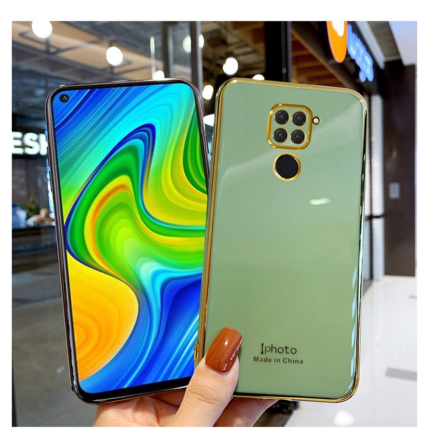 Ốp điện thoại màu trơn viền mạ vàng sang trọng cho XIAOMI MI 10 NOTE 10 LITE REDMI 10X PRO REDMI NOTE 9 PRO MAX NOTE 9S