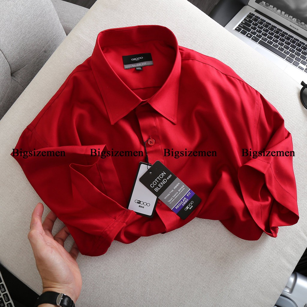 BIGSIZE - Áo sơ mi nam tay ngắn bigsize nhiều màu form 70-140kg