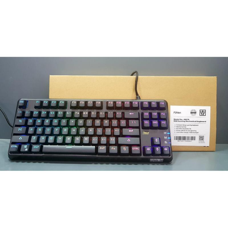 Bàn phím cơ Fuhlen M87s RGB Mechanical Blue/Red Switch - Hàng Chính hãng