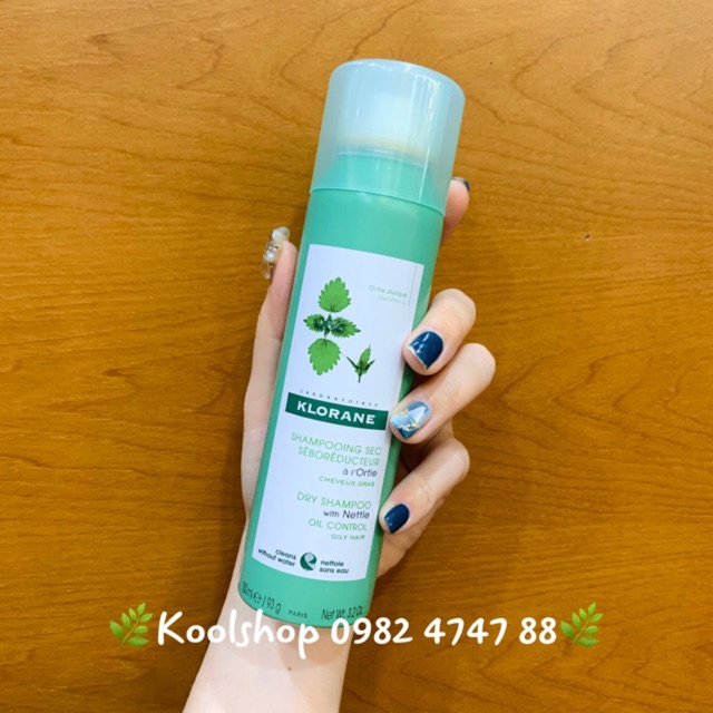 💯🌿LÀM SẠCH DẦU CHO DA ĐẦU VÀ TÓC CHỈ TRONG 1 PHÚT VỚI DẦU GỘI KHÔ KLORANE  - PHÁP -150ml🔅