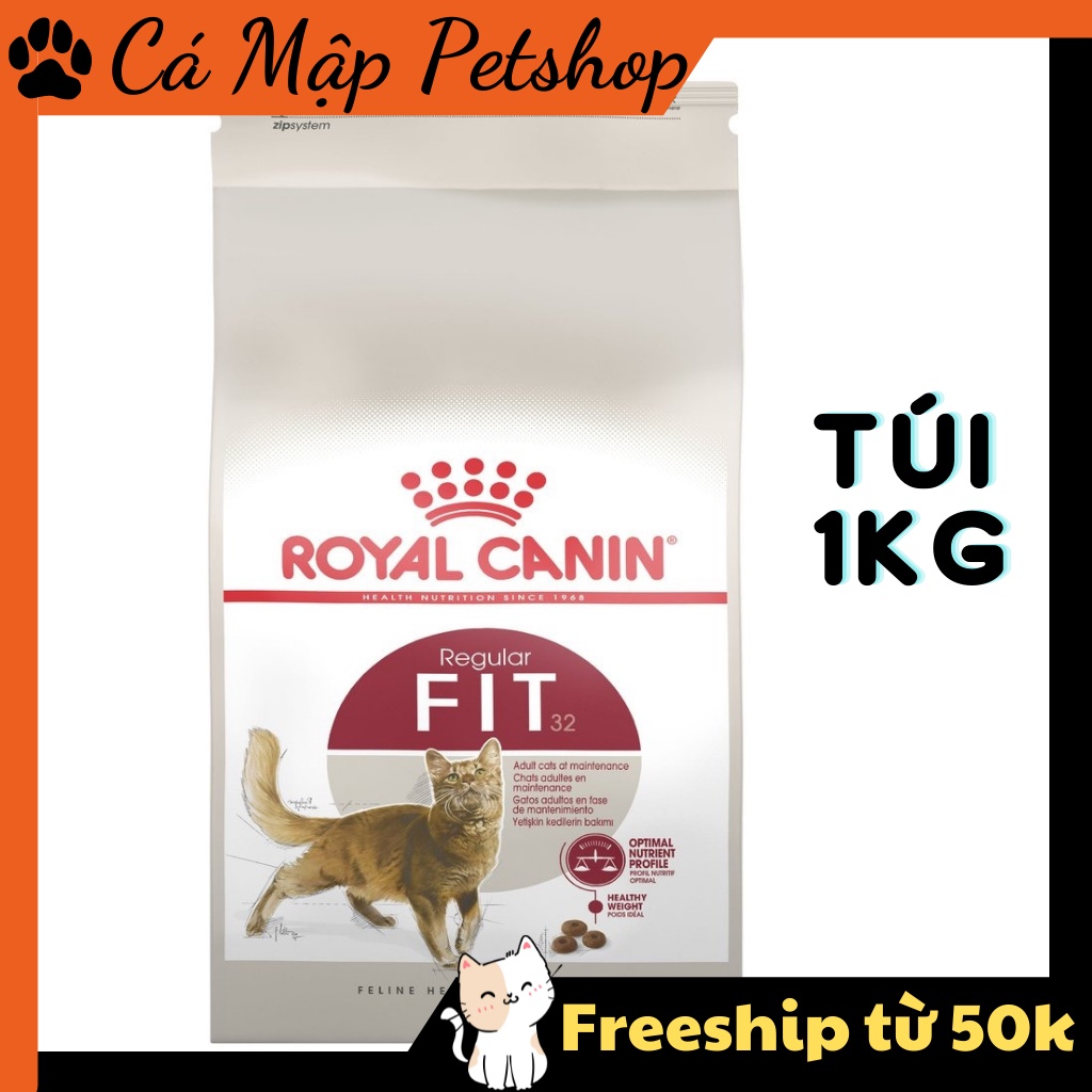 Hạt cho mèo Royal Canin Fit 32, Hạt cho mèo trưởng thành thường xuyên vận động - 1kg