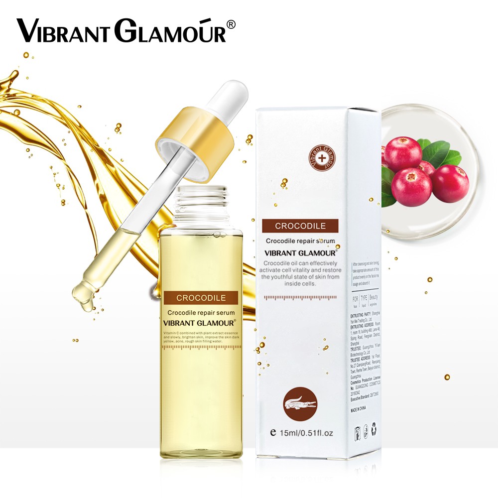 Serum Xóa Sẹo Mụn VIBRANT GLAMOUR Giảm Đốm Loại Bỏ Vết Rạn/Nếp Nhăn Làm Trắng Thu Nhỏ Lỗ Chân Lông 15ml