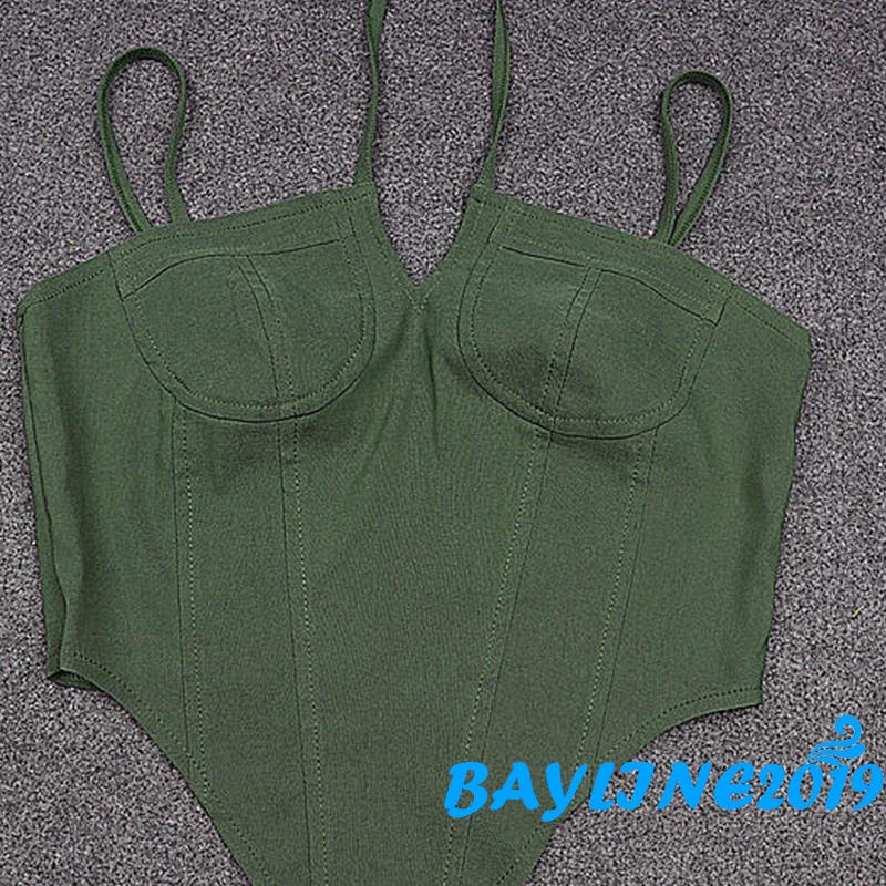 Áo Lửng Hai Dây Màu Trơn Thời Trang Mùa Hè Cho Nữ