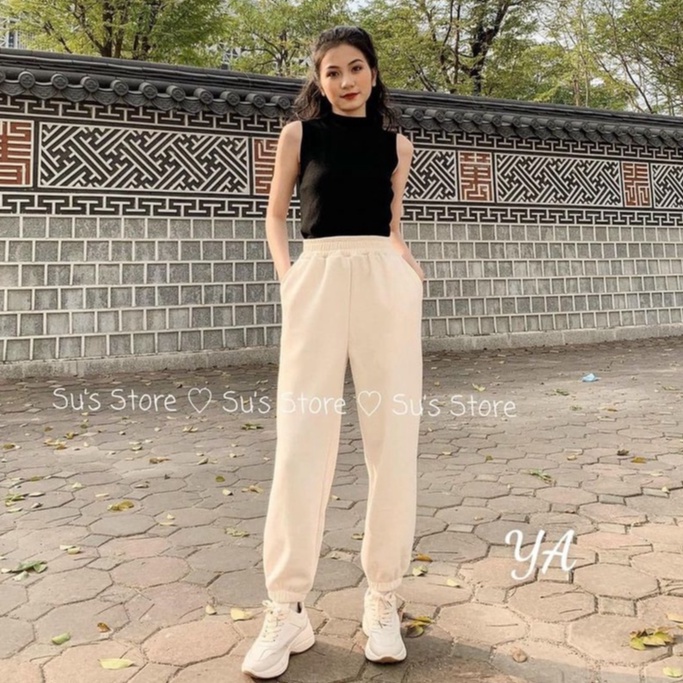 Quần Bom tăm siêu hot, quần có 5 màu, chất nỉ tăm dày dặn ( sỉ quần) free size dưới 65kg