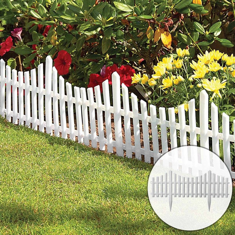 Set 6 Hàng Rào Nhỏ Bằng Nhựa Dùng Trang Trí Sân Vườn / Trong Nhà / Ngoài Trời DIY