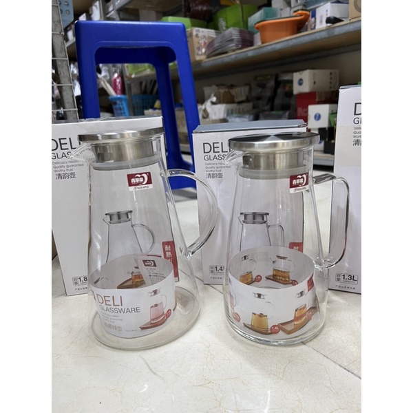 Bình nước thủy tinh chịu nhiệt trong suốt Deli Glassware