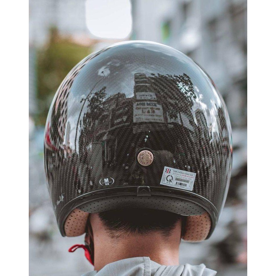 Mũ bảo hiểm 3/4 Bulldog Heli Carbon  - Bảo hành 5 năm - SPID.VN
