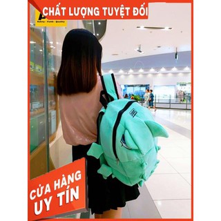 [Hàng Loại A]  Balo khủng long vải nhung mịn cỡ to nhất màu xanh ngọc