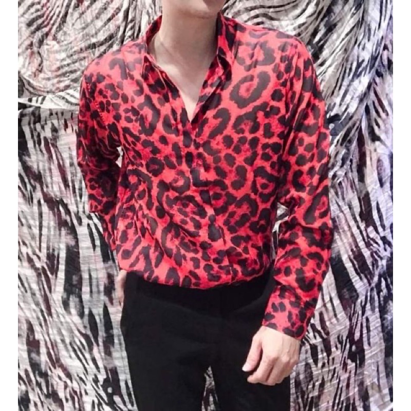 Sơ mi lụa họa tiết da rắn, hàng cao cấp cho cả nam và nữ mặc