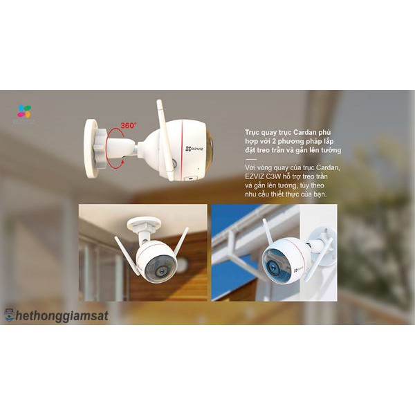 Camera IP Wifi Thân EZVIZ C3W CS-CV310 1080P, 720P, C3W 1080P Full Color(Có Màu Ban Đêm), C3WN, bảo hành 24 Tháng | BigBuy360 - bigbuy360.vn