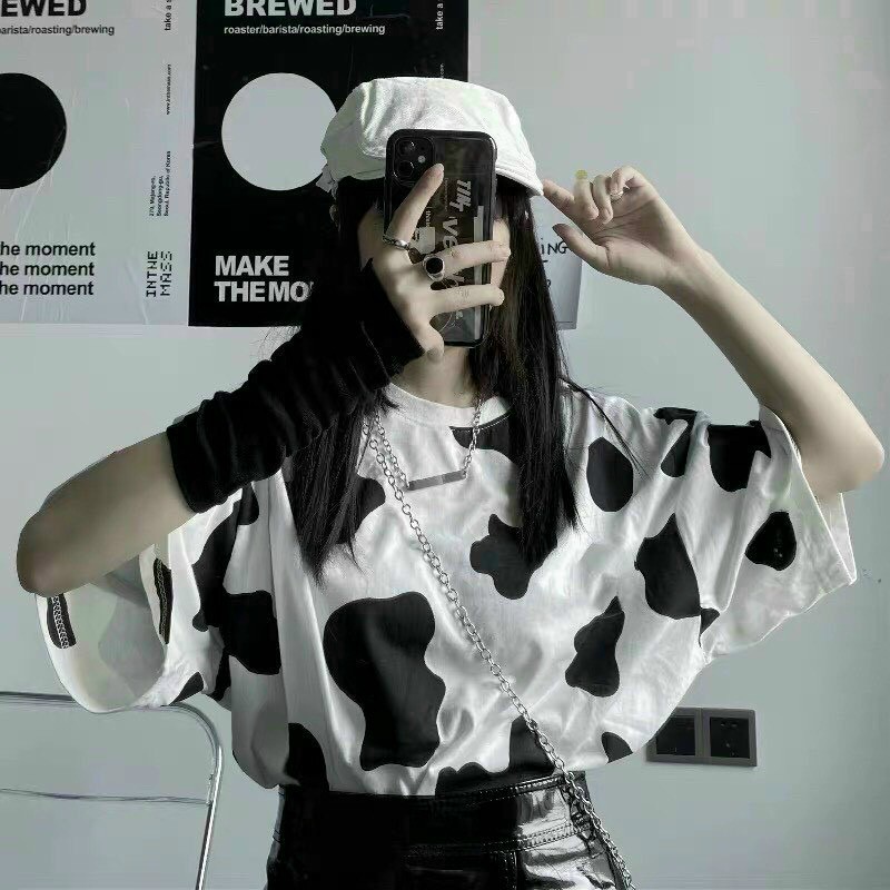 [TREND] Áo thun cotton bò sữa siêu hot Pom rộng 70kg TV1421