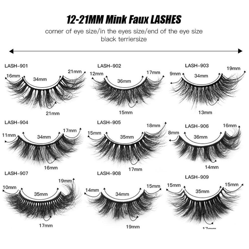 Bộ 9 Cặp Lông Mi Giả Mềm Mại Tự Nhiên