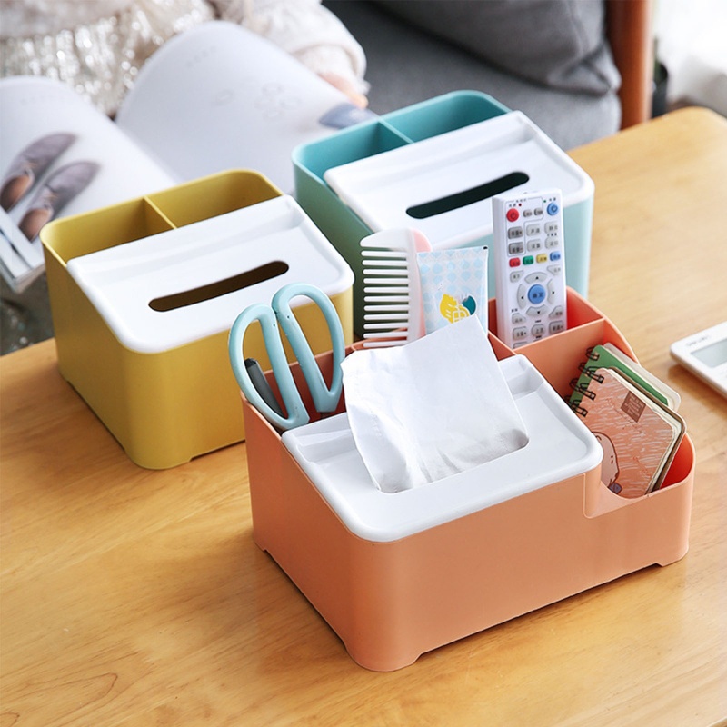 Hộp Đựng Khăn Giấy / Điều Khiển Từ Xa / Điện Thoại Bằng Nhựa Có Nắp Đậ