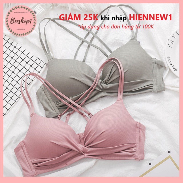 GIẢM 25K KHI NHẬP HIENNEW1_ Bộ đồ lót su đúc,  áo ngực đúc su, áo lót nữ  cao cấp không gọng push up AS87