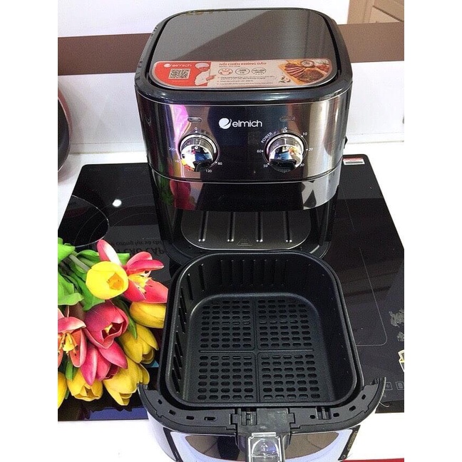 Nồi chiên không dầu Elmich AFE-3948, 3.5L, màu đen, 1500W
