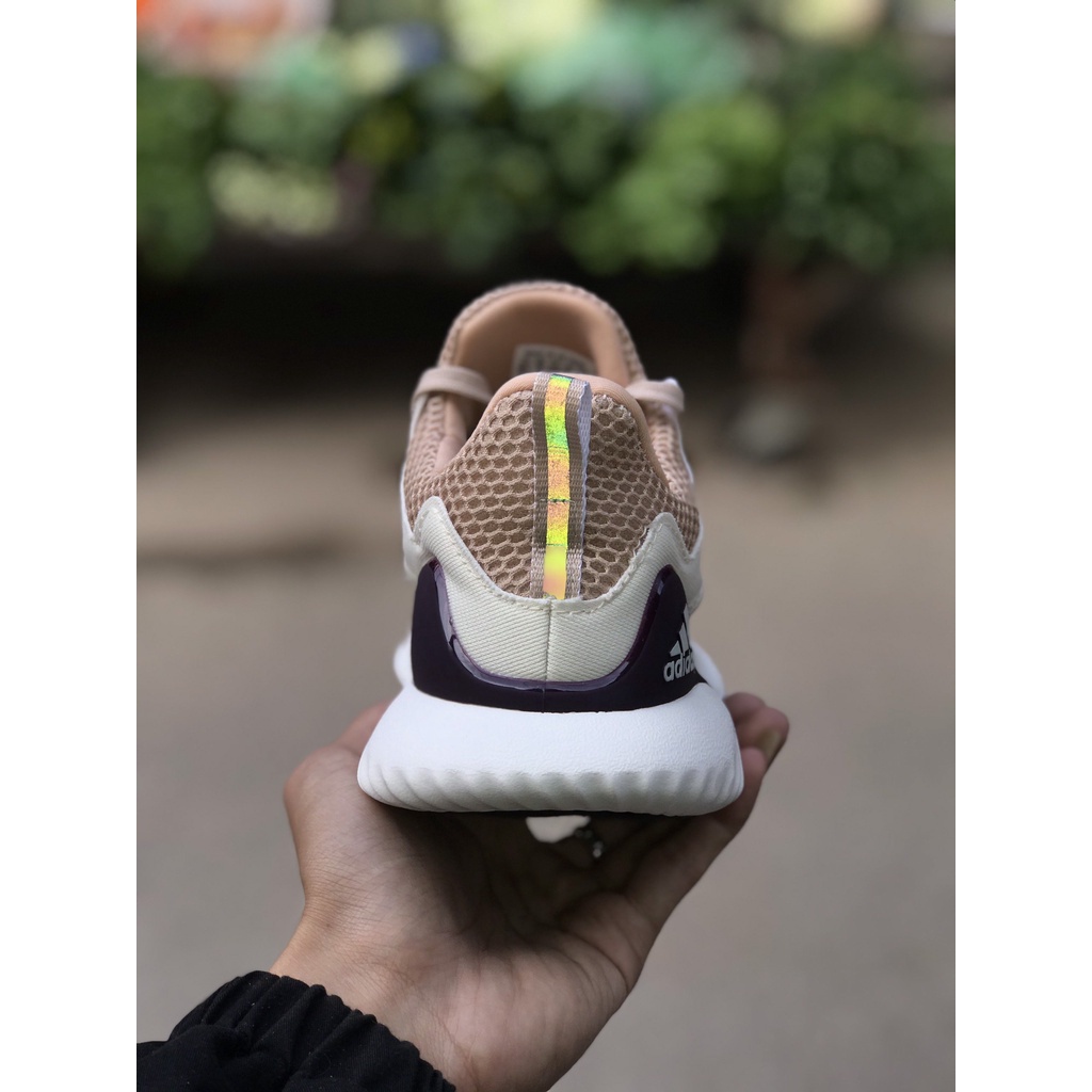 📢 Giày Thể Thao, Giày Sneaker Alpha Bounce Trắng Sữa Viền Nâu | BigBuy360 - bigbuy360.vn