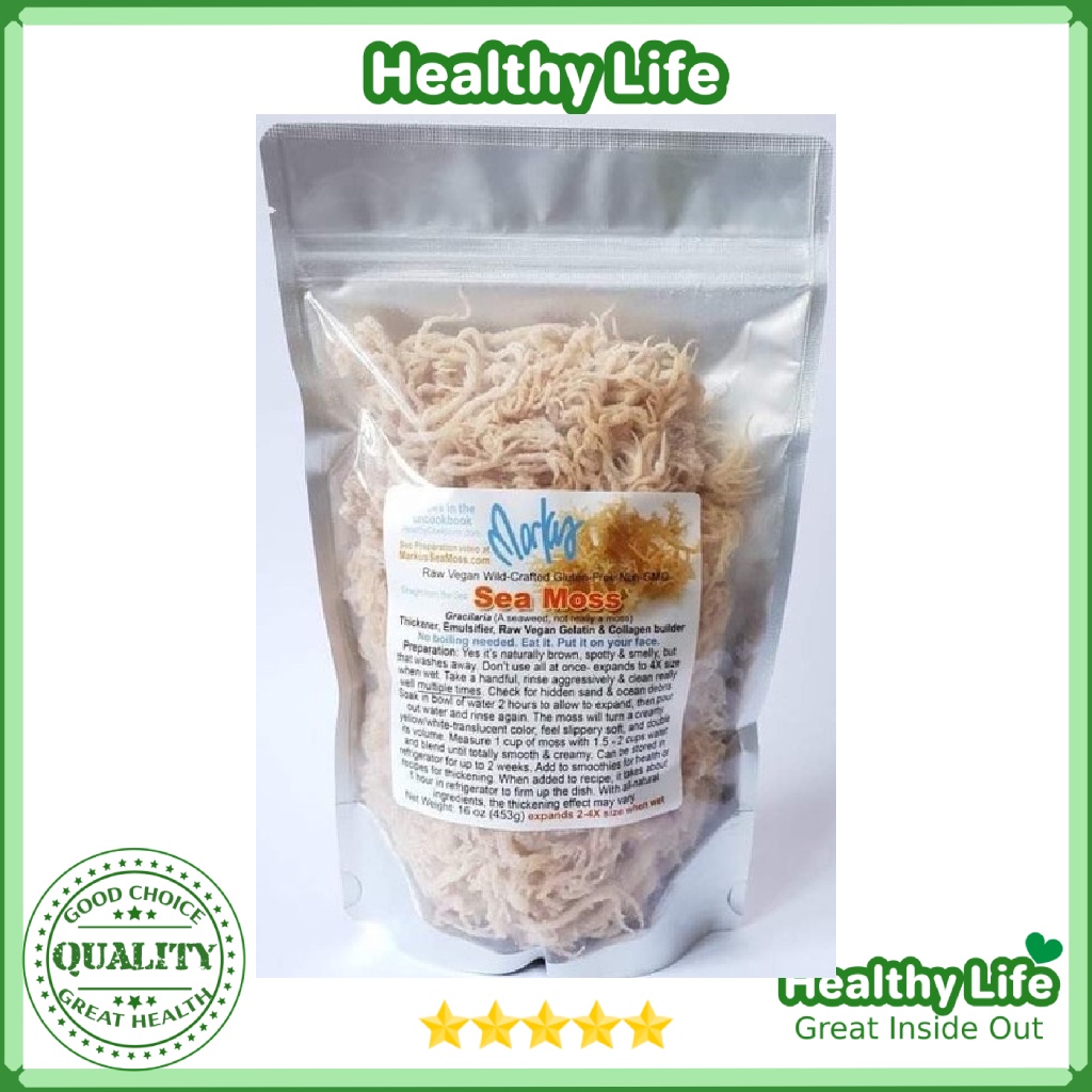 Rong Sụn Markus Raw Irish Sea Moss - Seaweed Collagen Thô Hữu Cơ