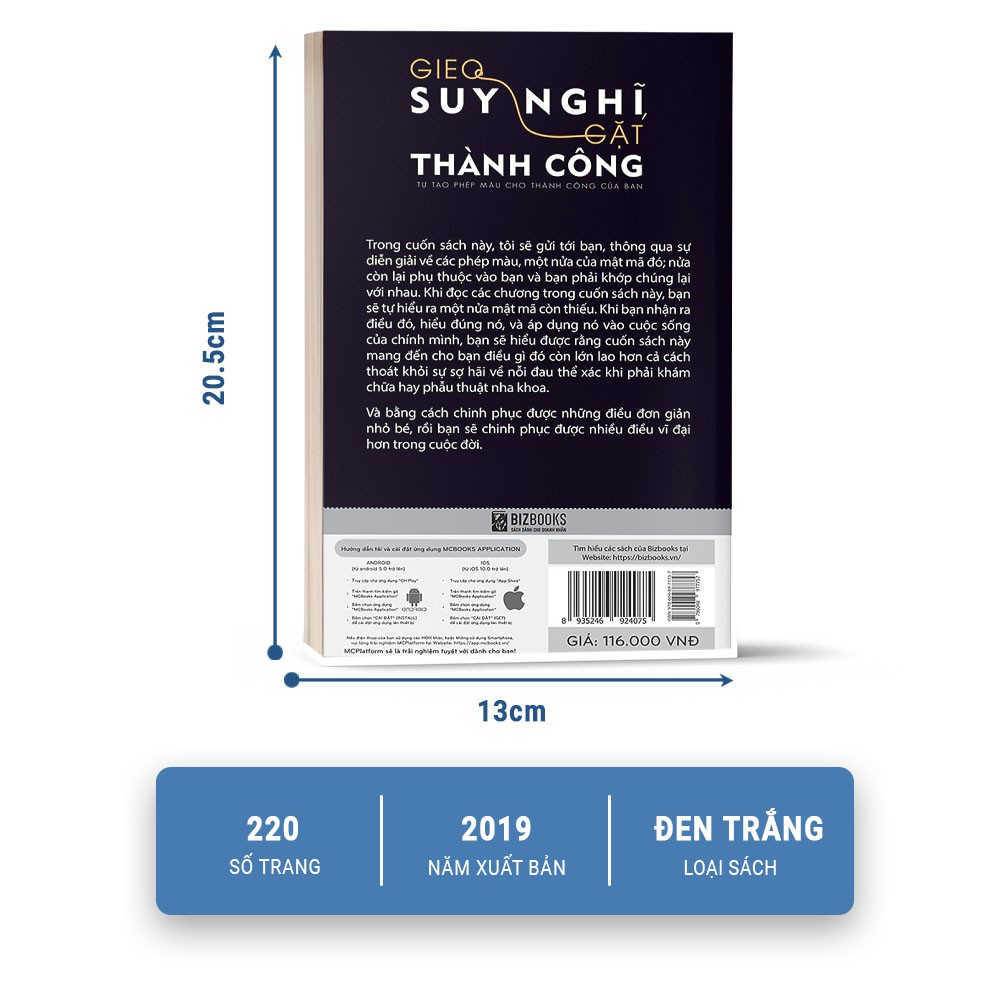 Sách - Gieo Suy Nghĩ Gặt Thành Công - Tự Tạo Phép Màu Cho Thành Công Của Bạn - BizBooks