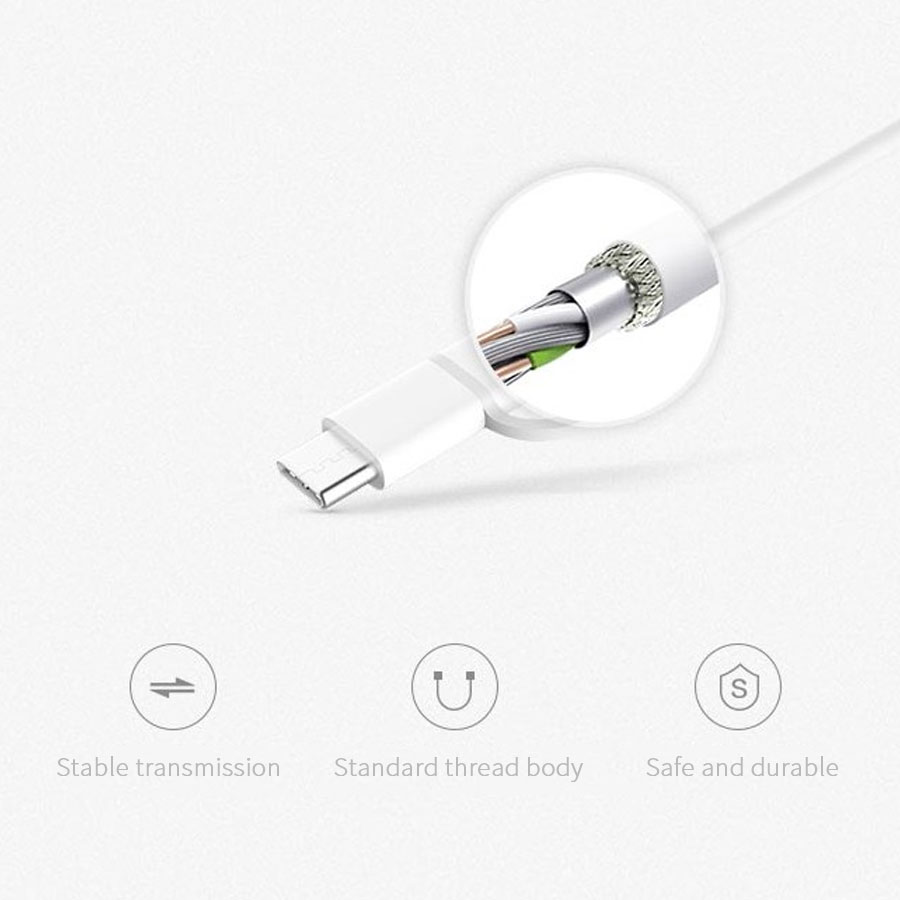 Dây cáp sạc dữ liệu USB Type-C 2 trong 1 tốc độ nhanh cho Xiaomi Mi Redmi Xiaomi Mi Poco X3 F2 F1 10T 9T Pro 10