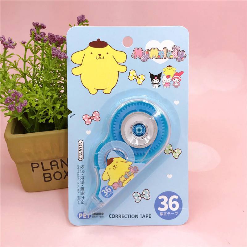 Sanrio Bút Xóa Dạng Băng Dính Họa Tiết Hoạt Hình My Melody kuromi Pom Pom Purin Dễ Thương Dùng Làm Quà Tặng Cho Học Sinh